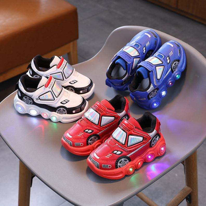 1 1 Light Shoes Boys 2025 Fall New Cartoon Girls Non-slip Sneakers Luminous Children's Shoes