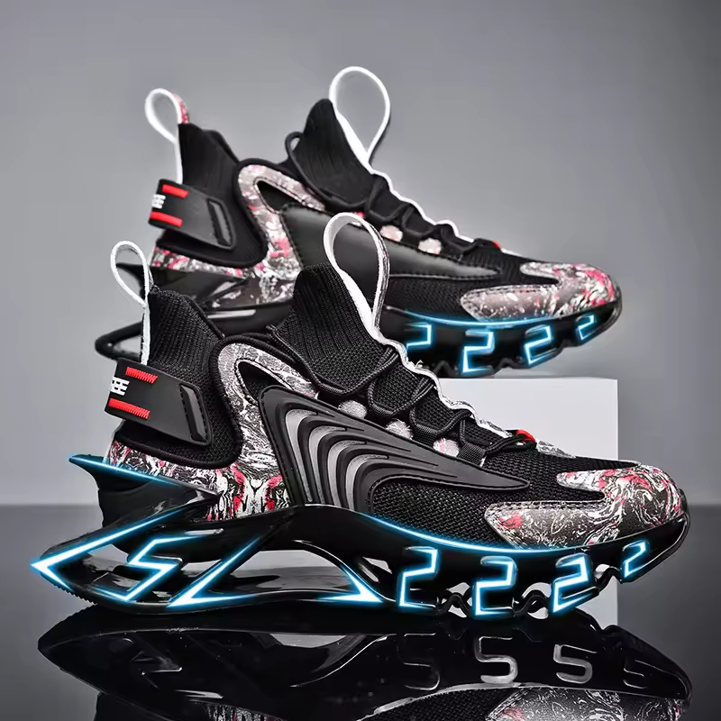 Top-quality men's running shoes, custom-made red blade running shoes, walking shoes, and fashionable brand sports shoes