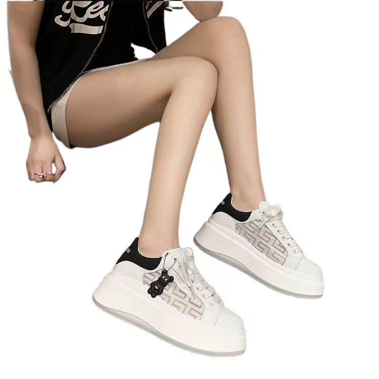 2025 Hot Sale Street Fashion Casual Shoes Woman Height Increasing Sneakers Fly Weaving Casual Shoes for Women